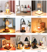 Lampe chauffe-bougie électrique noire avec fonction de fusion de cire parfumée, minuterie, intensité réglable et hauteur ajustable