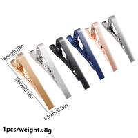 Nouvelle pince à cravate élégante en cuivre lisse pour homme, 5,5*0,65 cm, accessoire vestimentaire polyvalent pour chemise d'affaires, barrettes à cravate colorées
