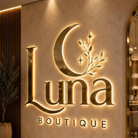 Enseigne de salon de beauté personnalisée, enseigne rétroéclairée par LED, enseigne murale extérieure personnalisée, logo d'entreprise 3D, enseigne en métal acrylique LED pour la décoration de boutique