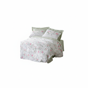 Parure de lit simple en coton vert Olina, motif floral de luxe 3D avec personnages de Noël, taille King, pour usage domestique, disponible en 4 ou 6 pièces - Product Image 2