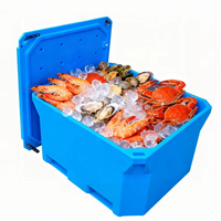Conteneurs en plastique robustes de 800 L pour la pêche et l'industrie, avec une longue durée de conservation de la glace, bacs isothermes pour le transport de poisson, boîte à glace.