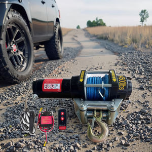 Treuil électrique en acier <span class=keywords><strong>12V</strong></span> moteur à courant continu 10m hauteur de levage corde en nylon à distance sans fil/filaire pour grues de bateau tout-terrain ATV/UTV Auto - Product Image 6