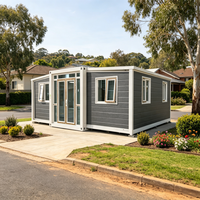Maison conteneur en acier léger prête à être expédiée, maison modulaire préfabriquée, mini-maison avec salle de bain complète et cuisine pour Porto Rico