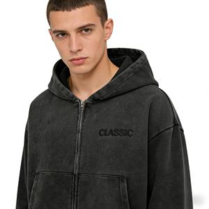 Proveedor de Ropa OEM: Sudaderas con Capucha de Estilo Urbano, Sudadera con Capucha de Aspecto Desgastado a la Moda, Venta al por Mayor - Product Image 3