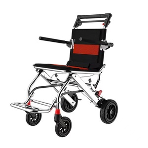 Fauteuil roulant manuel en alliage d'aluminium, pliable, ultra léger, portable, pour les personnes âgées - Product Image 2