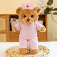 Ours en peluche personnalisé pour médecins et infirmières, jouet en peluche doux avec logo pour les hôpitaux, les événements et les cadeaux promotionnels