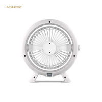KENNEDE Mini ventilateur portable USB rechargeable à trois vitesses, batterie 5V 1200mAh, boîtier plastique, pour voiture, hôtel, extérieur, rafraîchissement estival