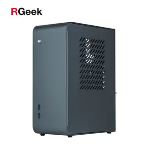 RGeek 铝 HTPC ITX 小型机箱游戏电脑机箱兼容 pc 玩家 itx 案例 Flex