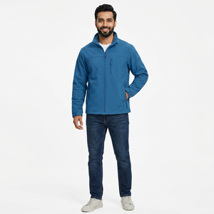 Custom Men's Hooded Stand Collar <b>Canvas</b> Soft Shell Jacket Waterproof Windproof Winter Outdoor Sport Plus Size Made of Polyester - Product Image 1