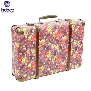 <b>Vintage</b> printed paper carrying case with handle wholesale, recyclable cardboard gift <b>box</b>, children's mini carrying case - Product Image 4