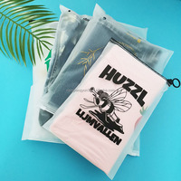 Sacs à fermeture éclair personnalisés givrés et résistants à l'humidité avec logo sérigraphié du Guangdong pour pochettes et vêtements