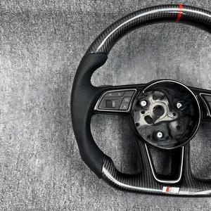 Volant en fibre de carbone pour <span class=keywords><strong>Audi</strong></span> Q4 <span class=keywords><strong>E</strong></span>-<span class=keywords><strong>tron</strong></span> <span class=keywords><strong>E</strong></span>-<span class=keywords><strong>tron</strong></span> <span class=keywords><strong>GT</strong></span> EV, rénovation intérieure de voiture - Product Image 4