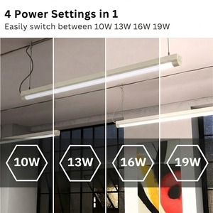 Échantillon Gratuit - Tubes LED CCT Variables 2ft 3000K 4000K 5000K, Luminaires LED Industriels Réglables 10W 20W pour Entrepôt - Product Image 3