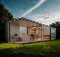 Casa Contenedor Expandible de Lujo de 20 y 40 pies, Prefabricada con Estructura de Acero Galvanizado, Casa Móvil Pequeña, Gimnasio, Oficina, Centro Comercial