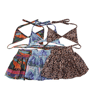 Maillot de bain <span class=keywords><strong>bikini</strong></span> pour chien S-XL, imprimé tropical, deux pièces, avec jupe, pour chiot, été, plage - Product Image 6