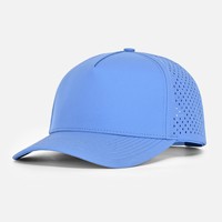 Gorra de poliéster perforada con láser, de secado rápido, con logotipo personalizado bordado, transpirable, ajustable, para deportes, correr, béisbol.