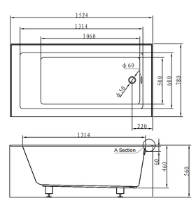 앞치마가있는 왼쪽/오른쪽 배수 <span class=keywords><strong>Alcove</strong></span> 욕조 욕실 CUPC 인증 - Product Image 6
