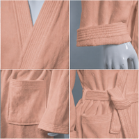 Robe unisexe avec capuche en tissu éponge double face orange, chaude et durable, pour les vacances et la maison, taille unique, longueur mi-mollet