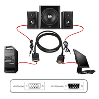 Vhxsin — câble audio-vidéo vga vers vga, 1M/1.5M/2M, prix d'usine