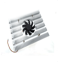 Ventilateur PWM 4 broches à 9 pales personnalisé, faible bruit, dissipateur thermique en aluminium extrudé pour le refroidissement de la carte graphique VGA