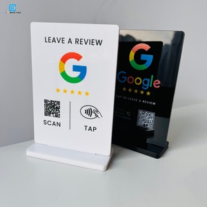 Support en acrylique personnalisé pour avis <span class=keywords><strong>Google</strong></span> avec NFC, support de table pour avis <span class=keywords><strong>Google</strong></span> avec NFC - Product Image 4