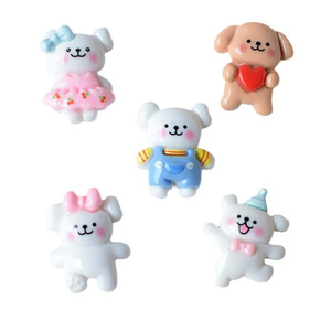Diseño Popular corazón marrón perro adornos <span class=keywords><strong>para</strong></span> el cabello accesorios <span class=keywords><strong>para</strong></span> teléfono Flatback resina encantos <span class=keywords><strong>para</strong></span> Decoración - Product Image 4