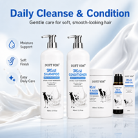 Kit de Soins Capillaires au Lait Naturel 900ml pour Cheveux Afro 4C – Shampoing, Après-Shampoing, Masque et Huile Hydratants en Profondeur pour une Adoucissement Doux