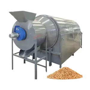 Secador de tambor rotatorio de polvo fino de harina de yuca con calefacción eléctrica, secadora de semillas de maíz de grano de arroz de agar