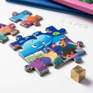Livre de puzzles magnétiques pour enfants, conte de fées, <span class=keywords><strong>monde</strong></span> sous-marin, 2 en 1, 40 pièces, en bois, découpe laser, non toxique, finition mate, boîte cadeau, OEM - Product Image 3