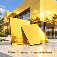 Panneau composite en aluminium miroir bleu 3 mm 4 mm, taille personnalisée pour les murs décoratifs de salle d'exposition