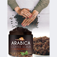 Gommage corporel au sel de la Mer Morte, café biologique Arabica, beurre de coco, karité, carotte et acide kojique pour les jambes, les mains, le visage et le corps, pour femmes et hommes