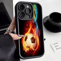 Coques de téléphone antichoc football en promotion pour iPhone 17 Air 16 15 Plus Pro Max 14 13 12 11 X – Housse de protection arrière personnalisée