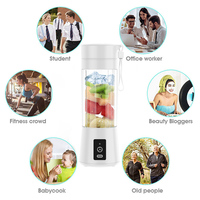 Mélangeur portable USB 380ml Mini appareil à smoothie en acier inoxydable Gadget de cuisine