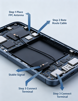 Antenne intégrée flexible PCB FPC, polarisation verticale, gain 2dBi, module sans fil pour routeur passerelle, appareil IoT, IP67, 50W