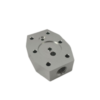 Bloc de collecteur hydraulique octogonal en aluminium sur mesure, usiné CNC, pour fluides pneumatiques
