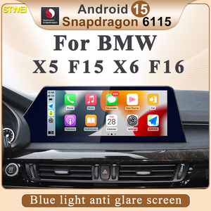 Écran anti-reflet STWEI Android 15 bleu clair, adapté aux systèmes multimédias de voiture BMW X5 F15 X6 F16 NBT EVO - Product Image 2
