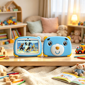 Nouveaux cadeaux de Noël, tablette éducative pour enfants Little Bear 7 pouces, processeur quadricœur MTK, <span class=keywords><strong>Android</strong></span> <span class=keywords><strong>12</strong></span>, Wi-Fi, 2 Go + 32 Go, appel téléphonique, emplacement pour carte SIM - Product Image 4