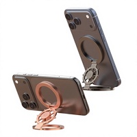 Support magnétique pour téléphone avec anneau de maintien, Fidget Spinner, en alliage de zinc, support de bureau rotatif à 360° pour iPhone et Samsung