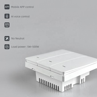 Interrupteur mural zigbee 3.0 en verre trempé, pour luminaire, commande à domicile, compatible avec l'application smart life, Google assistant, 10 pièces