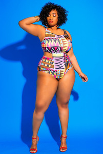 Soldes d'usine : Maillot de bain une pièce imprimé africain pour femme, coupe haute, <span class=keywords><strong>trikini</strong></span>, string, monokini, brésilien, grandes tailles - Product Image 3