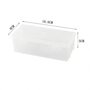 Contenedor de Papelería Multifuncional Transparente de Plástico de Gran Capacidad, Caja de Almacenamiento de Oficina Portátil de un Solo Nivel para la Escuela - Product Image 5