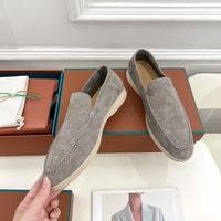 Mocassins Homme en Cuir Véritable à Bout Rond Antidérapants avec Semelle en Caoutchouc, Version Top Channel Spring Walk