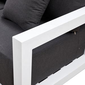 Luxe moderne Patio causeuse <span class=keywords><strong>canapé</strong></span> meubles <span class=keywords><strong>extérieur</strong></span> jardin épais coussin en <span class=keywords><strong>aluminium</strong></span> 2 places <span class=keywords><strong>canapé</strong></span> - Product Image 6