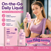 Boisson liquide OKTW DetoxSlim saveur raisin, purification intestinale, détoxification corporelle, contrôle de l'appétit, soin minceur, 30 unités