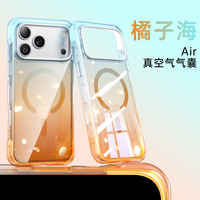 Coque de téléphone adaptée pour 18ProMax, coque de protection pour iPhone 18Pro, coque transparente dégradée à aspiration magnétique, anti-chute