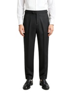 Pantalon de smoking sur mesure en satin à rayures latérales pour homme, coupe droite, idéal pour mariage, vente en gros, fabrication ODM
