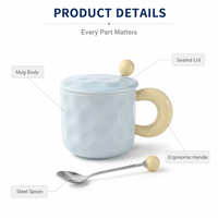 Mug à thé doux couleur crème le plus vendu pour cadeau d'anniversaire de fille, prêt à être expédié, livraison rapide, carton d'exportation