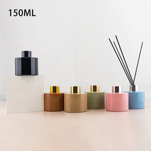 Phong Cách 50 Ml 100 Ml 150 Ml Đầy Màu Sắc Kính Vuông Màn Hình In Reed Khuếch Tán Chai Với Vít Cap Cho Nhà Hương Liệu - Product Image 2