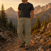 Pantalon Cargo Tactique pour Hommes, 6 Poches, Pantalon de Travail en Coton Mélangé, Jambe Droite, Durable, Construction
