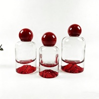 Flacons de parfum en verre vides de haute qualité 30ml/50ml/100ml, emballage cosmétique avec bouchon rouge